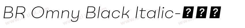 BR Omny Black Italic字体转换